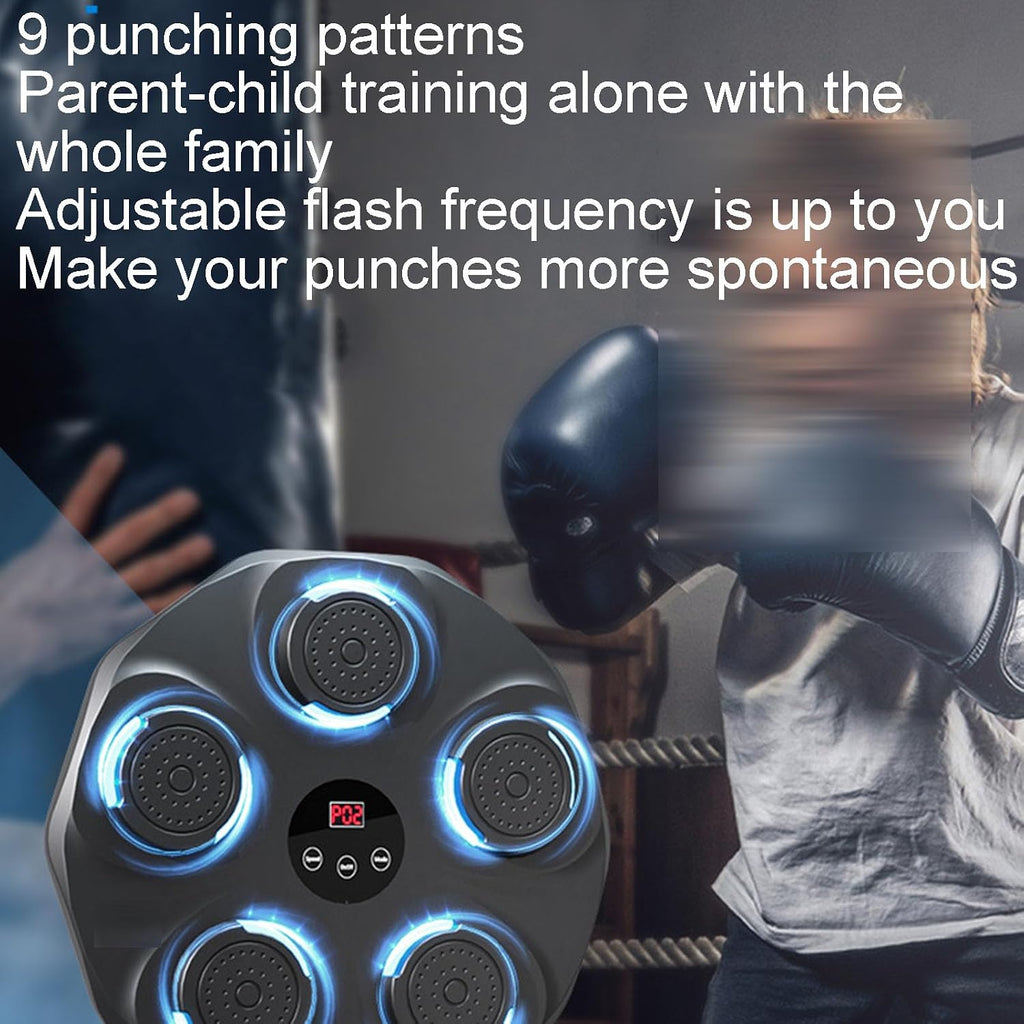 Smart Music Punching Target, High-Strength Impact-Resistant Material, 9 Modes, Intelligent Counting System, RGB Lighting, Suitable for The Whole Family