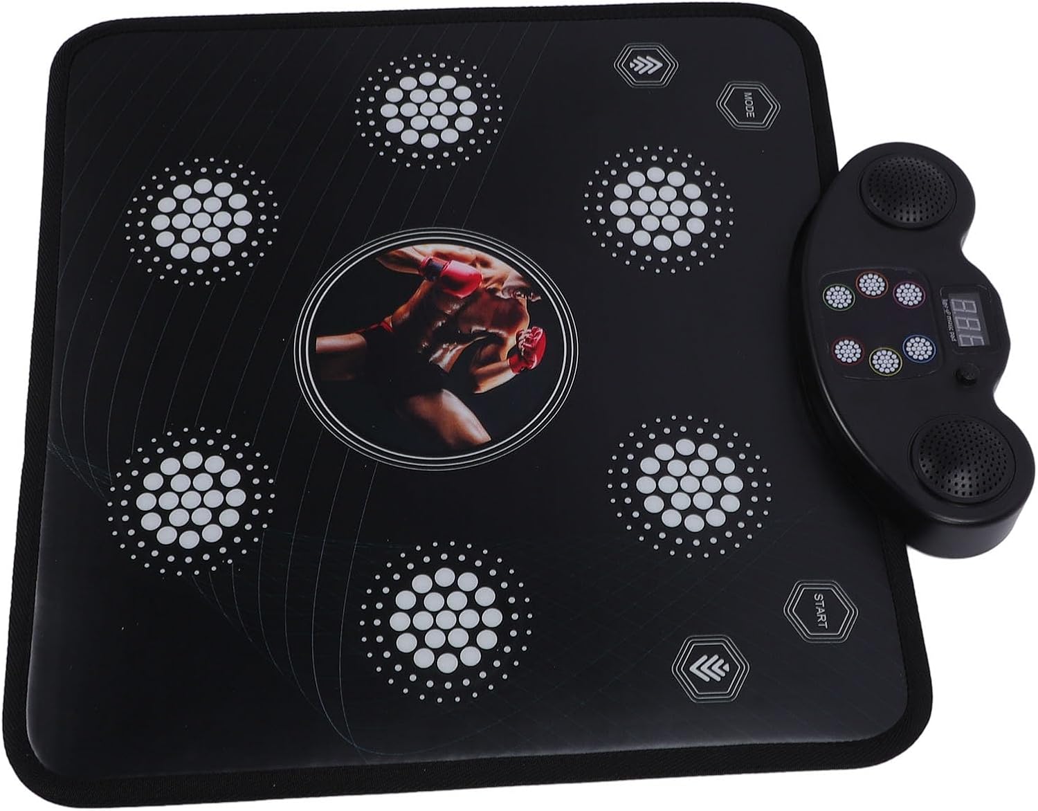 2 in 1 Music Boxing Machine and Dance Pad Soft PVC Relieve Stress Wall Mounted Punching Machine Dance Pad for Adults Kids