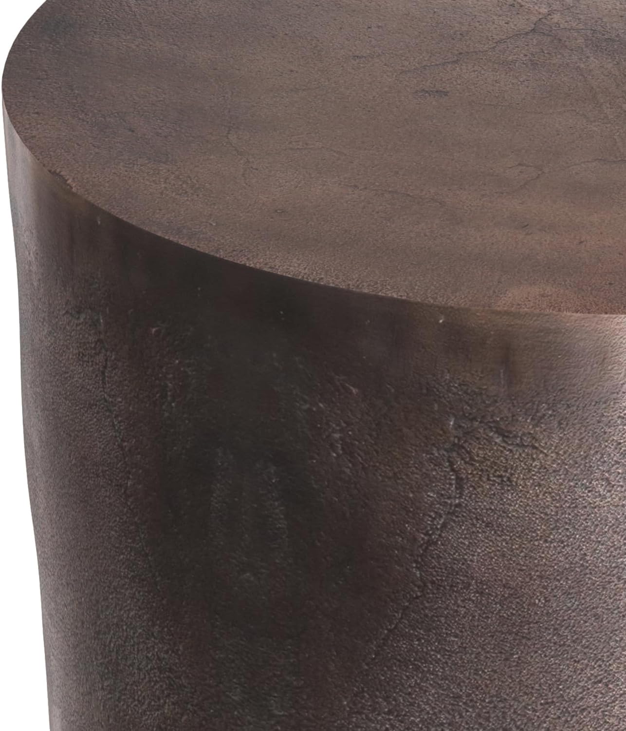 SIMPLIHOME Morris Metal Table - 17 inch Wide Cast Aluminum Round Accent Table in Antique Copper, Industrial Side or End Table for Living Room, Bedroom or Entryway with Handcrafted Finish, Assembled