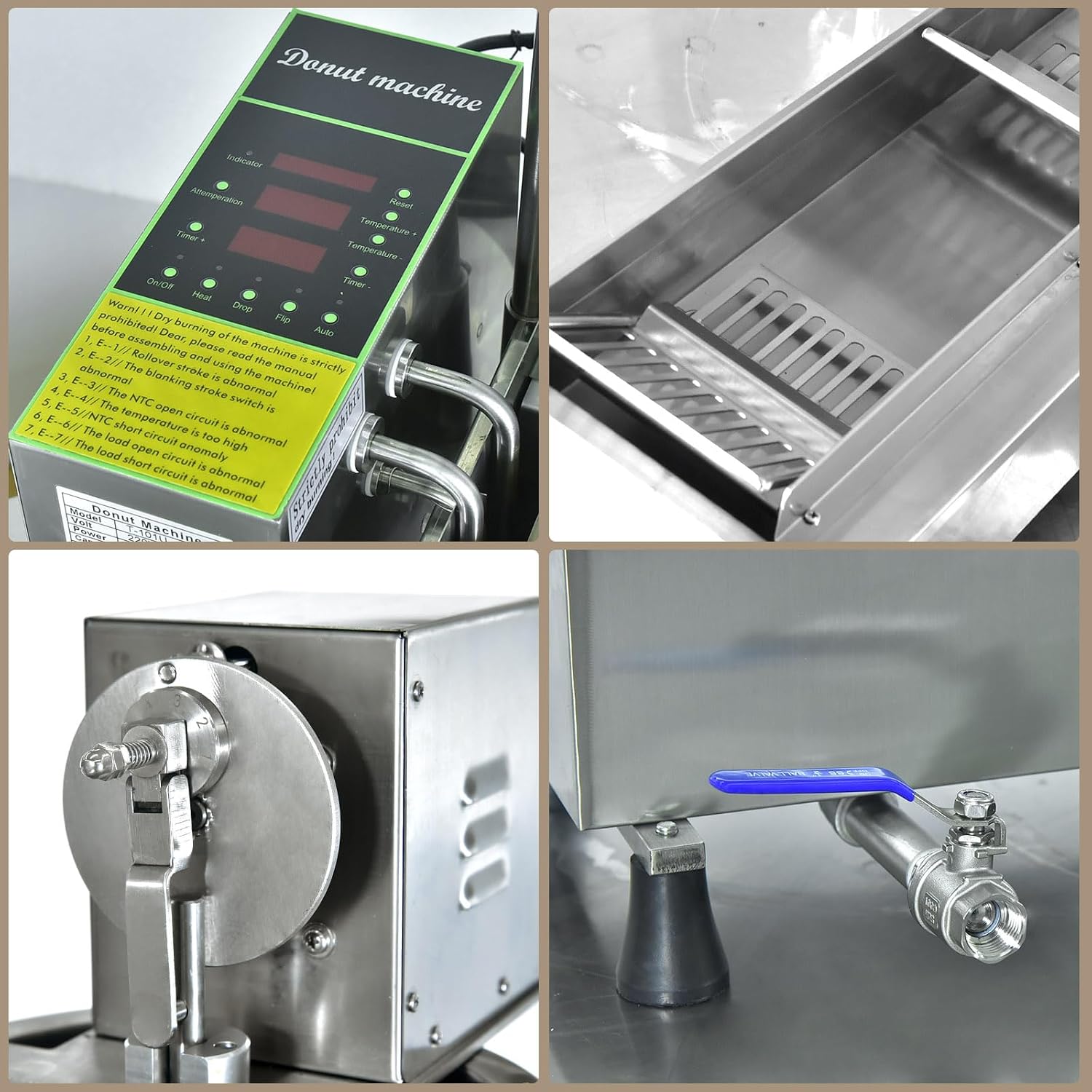 Commercial Single Rows Donut Machine/Donuts Making Machine/Doughnut Maker/Frying Donuts Maker/Mini Donut Maker,Large capacity,Combination of forming and frying