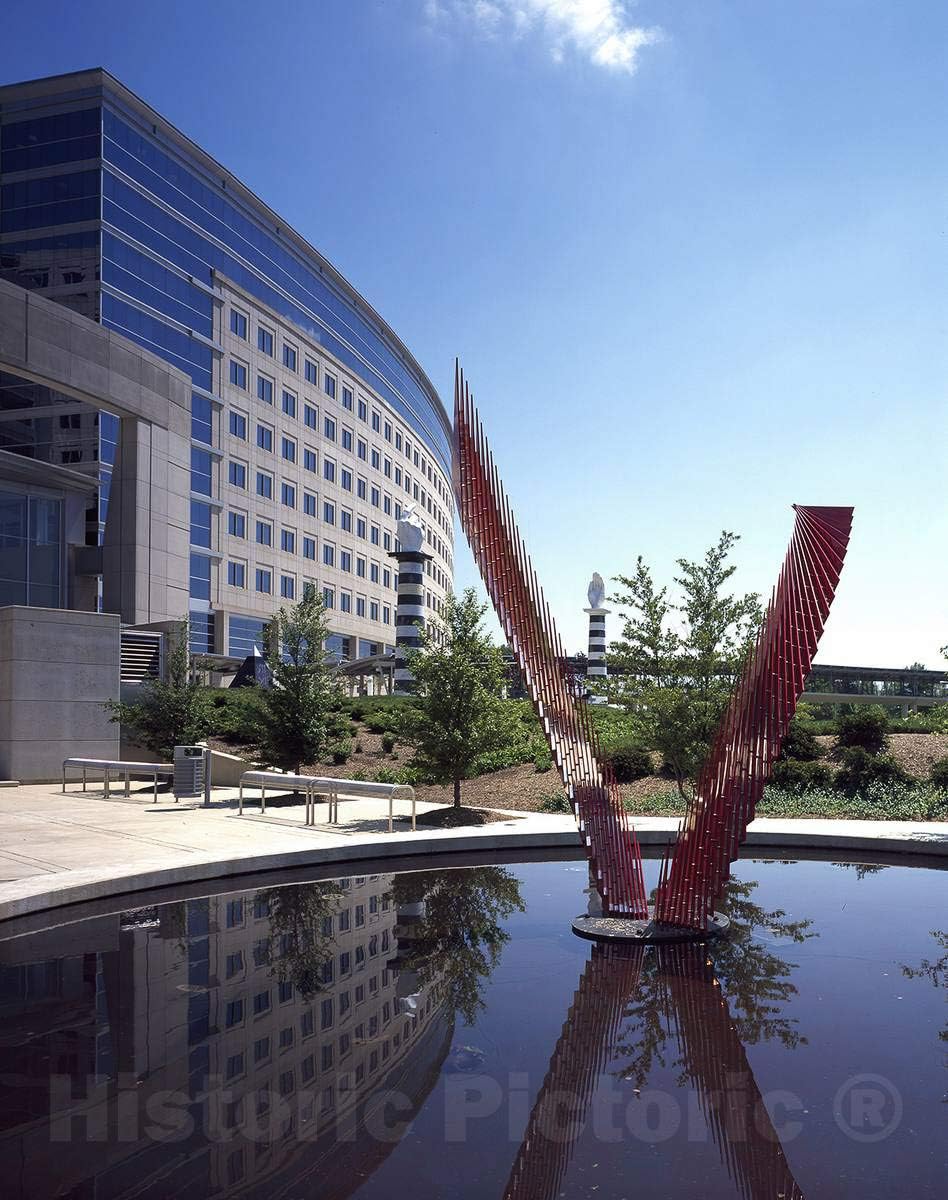 Historic Pictoric Photo - Internal Revenue Service's Financial Services Center Building in Washington Suburb, New Carrollton, Maryland- Fine Art Photo Reporduction 32in x 44in