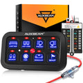 Auxbeam 8 Gang Switch Panel BB80 Universal Circuit Control Relay System Automatic Dimmable LED Switch Control Panel Switch Pod Touch Switch Box for Car Truck Offroad ATV SUV - Blue, 3 Years Warranty