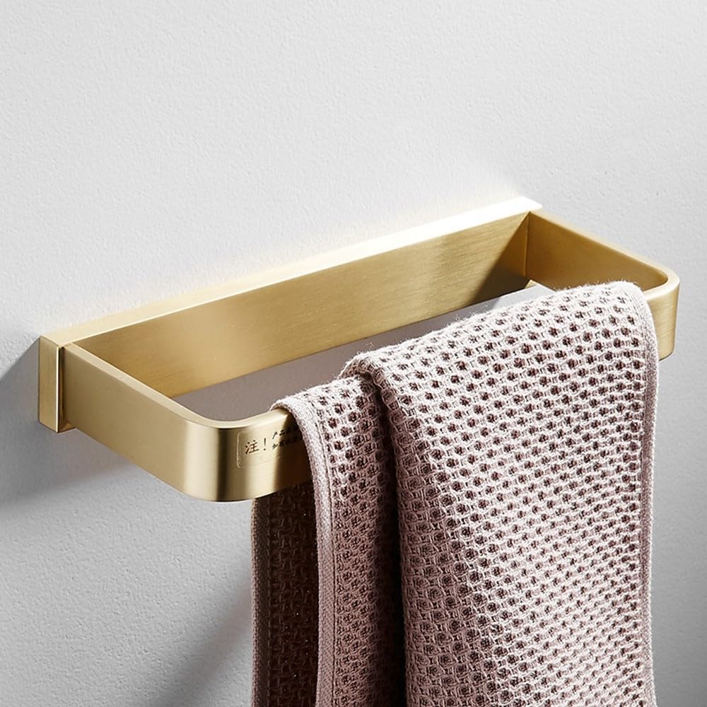 Bathroom Accessories Bathroom Shelf Towel Rack Paper Holder Toilet Brush Holder Towel Ranger Brushed Gold Brass Bath Hardware,Towel Ring B15