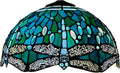 16-Inch Dragonfly Lampshade Replacement, Tiffany Style Stained Glass Lamp Shade Only for Table Lamps Pendant Lamps Floor Lights Ceiling Fixture,Blue