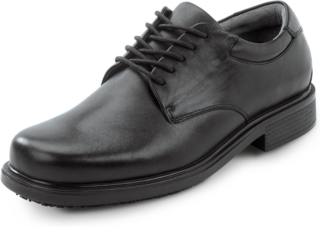 Rockport Works Men's, Huron, Black, Dress Style, MaxTrax Slip Resistant, Soft Toe Work Shoe (14.0 M)