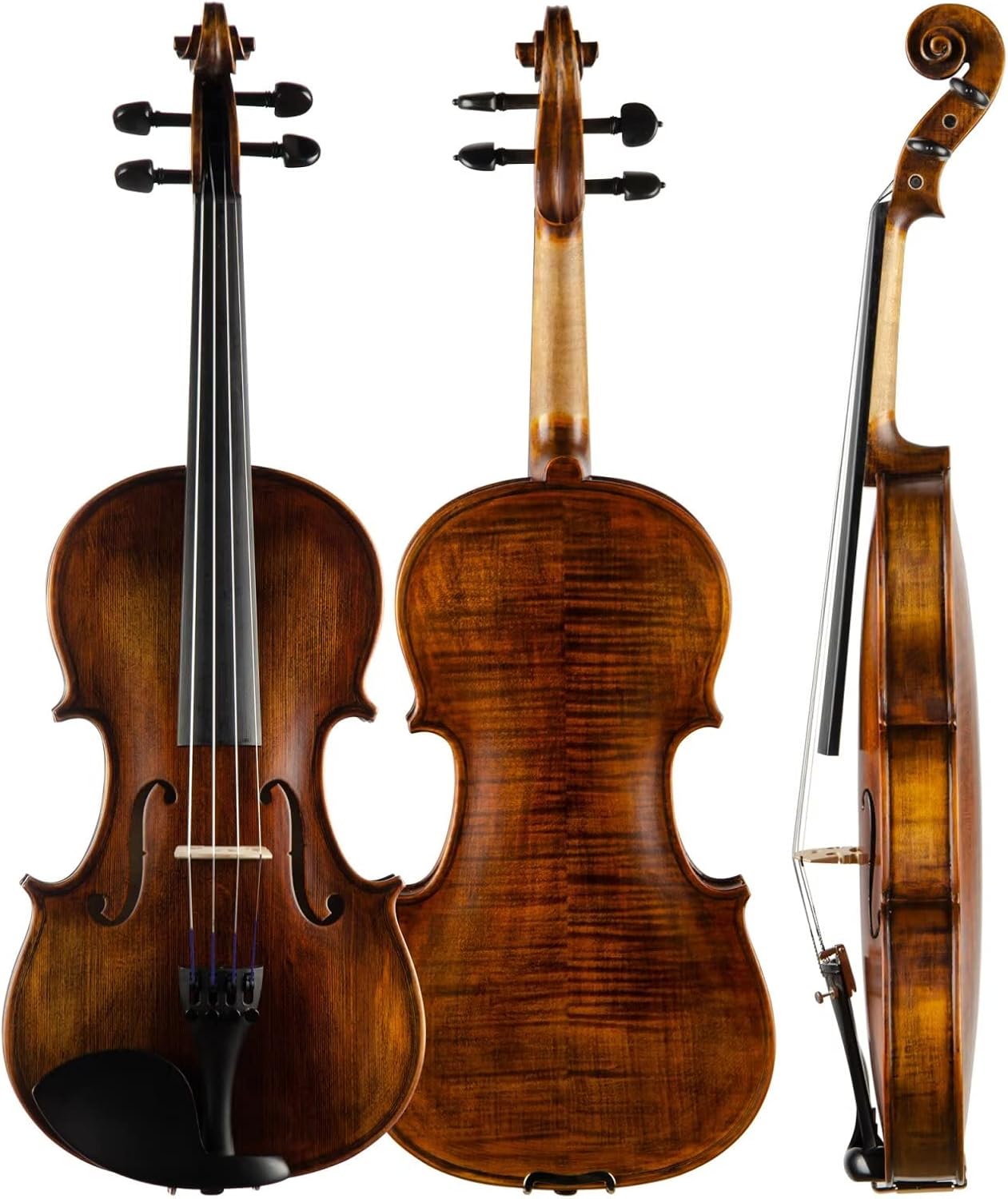 CHRISTINA Muse Full Size Violin Spruce Wood Fiddle Kit with Case,Bow, Additional String 1/8 Violin for Beginners Kid Adults
