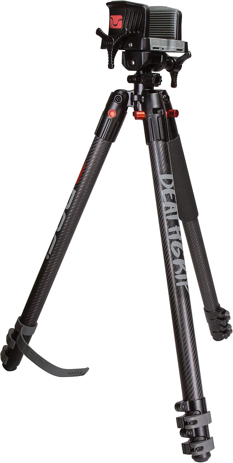 BOG DeathGrip Aluminum Tripod with Durable Frame, Lightweight, Stable Design, Bubble Level, Adjustable Legs, Shooting Rest, and Hands-Free Operation for Hunting, Shooting, and Outdoors