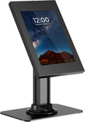Mount-It! iPad Kiosk Stand, Anti-Theft Locking Countertop Enclosure & 360° Rotating Base, Retail POS & Check-in Stand for iPad Pro, iPad Air & Gen 7–11 (A16), Black