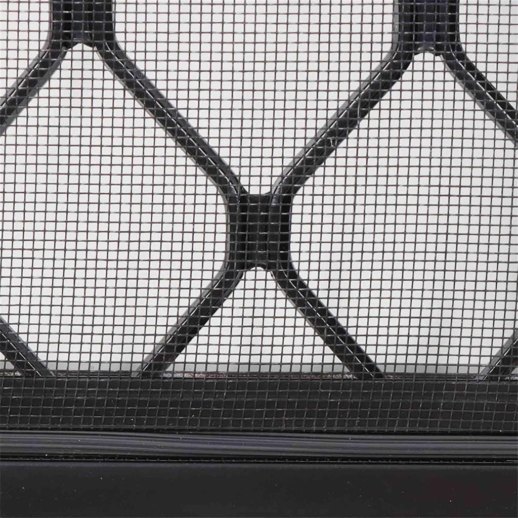 labwork 30(W) x 36(H) Passenger RV Entry Door with Radius Corners on Top and Square Bottom with Screen Door and Window Black