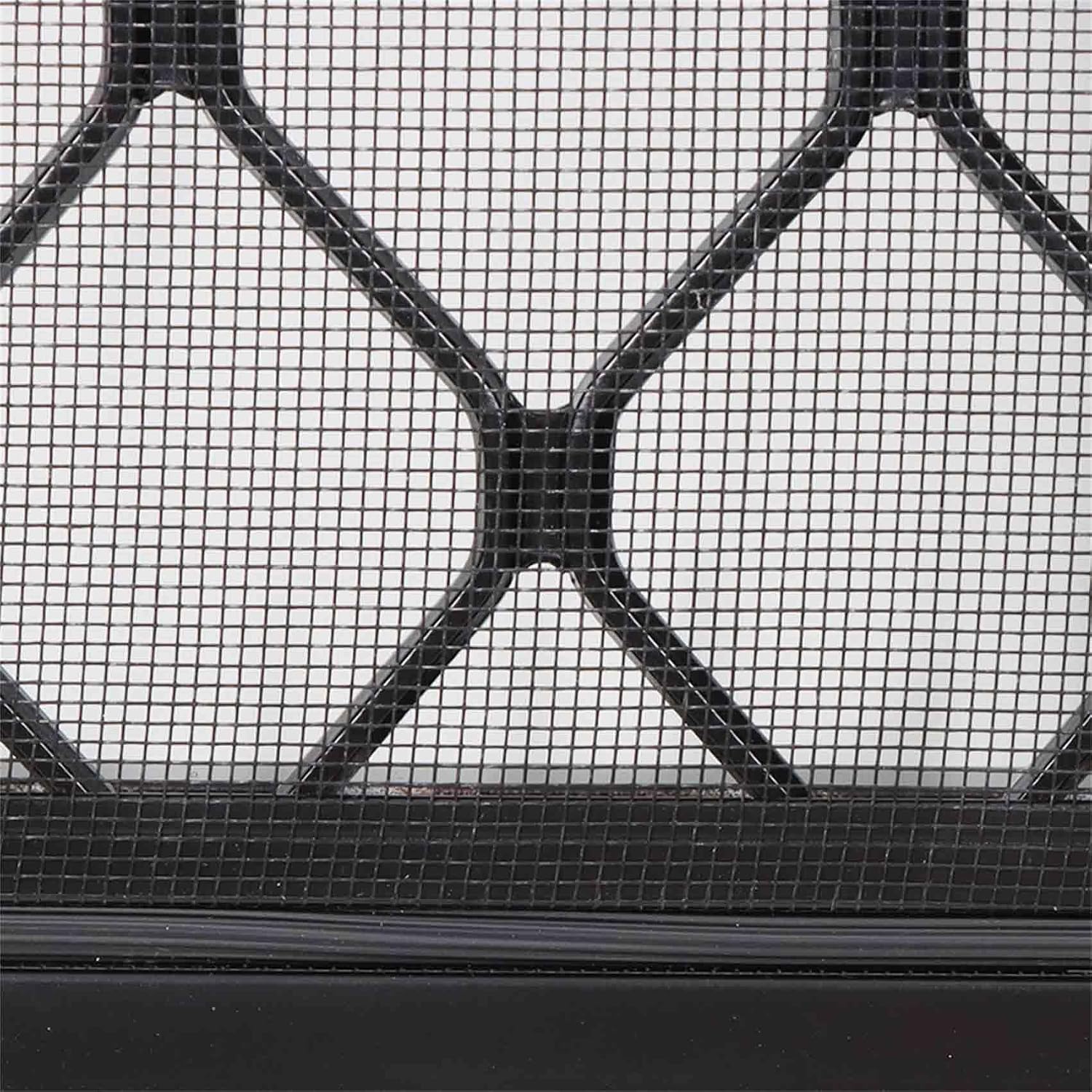 labwork 30(W) x 36(H) Passenger RV Entry Door with Radius Corners on Top and Square Bottom with Screen Door and Window Black