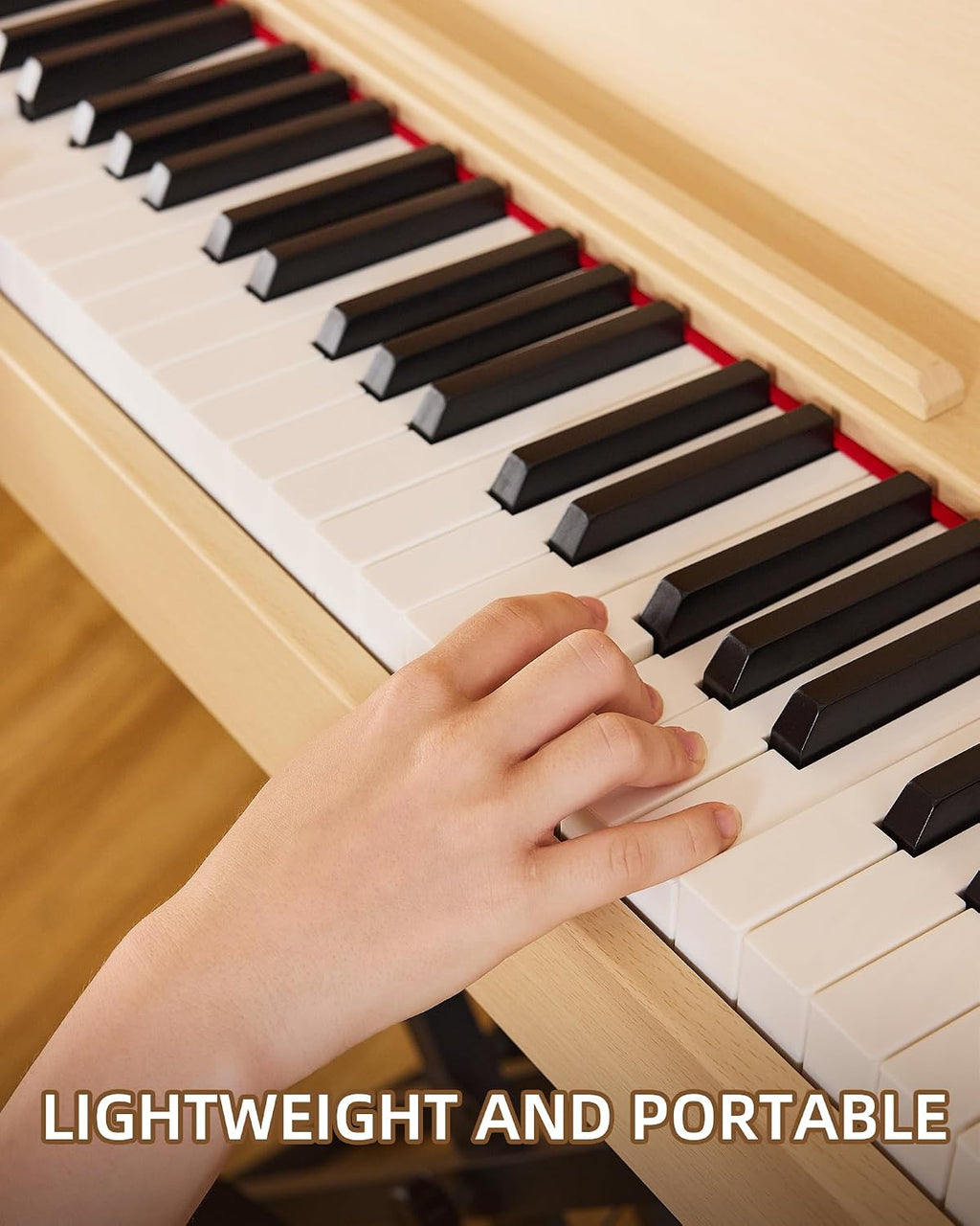 Digital Piano 88 key Semi Weighted Keyboard With X Stand & Sustain Pedal, Full-Size Beginner Electric Piano For Bluetooth, Headphone Mode, USB-MIDI