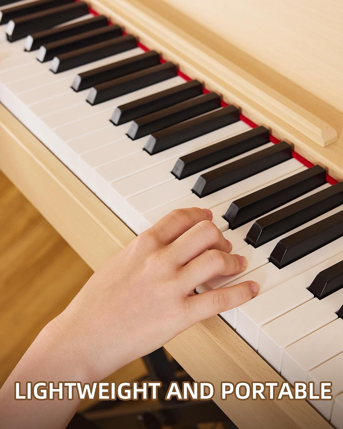Digital Piano 88 key Semi Weighted Keyboard With X Stand & Sustain Pedal, Full-Size Beginner Electric Piano For Bluetooth, Headphone Mode, USB-MIDI