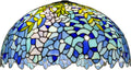 20 Inch Tiffany Stained Glass Single Lampshade Red tulip Blue wisteria Table Lamp Shade Pendant Hanging Light Fixture Floor lamp Replacement only,Wisteria