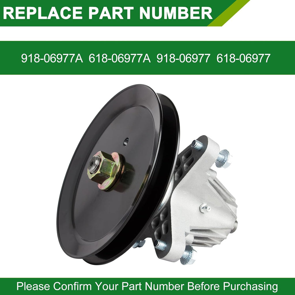 46 Inch Mower Deck Rebuild Kit - Fits Cub Ca det XT1-LT46 XT2-LX46 Craftsman T225 T240 T2800 T3100 T8600, 2 Spindles(918-06977A) + 2 Blades(942-04244A) + 1 Belt(954-05022A) + 2 Idlers(756-05034A)