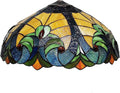 20 Inch Blue Baroque Lamp Shade Replacement, Tiffany Style 40Cm Yellow Green Stained Glass Lampshade for Table Lamps Ceiling Lamps Floor Lamp Dining Table