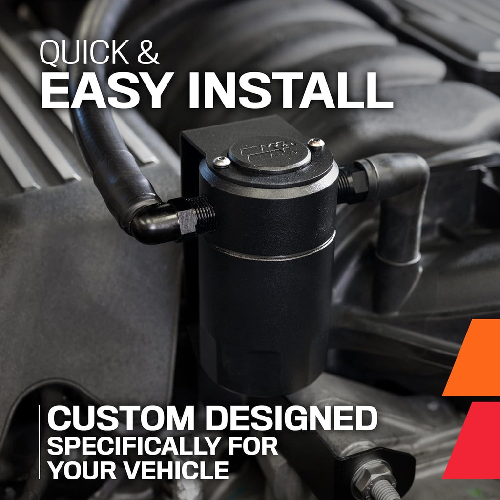 K&N Air Oil Separator compatible with 2014-2018 Silverado 1500, 2015-2020 Suburban, 2015-2020 Tahoe|2014-2018 GMC Sierra 1500, 2015-2019 Yukon|(See description for all applications) Catch Can, 81-0805