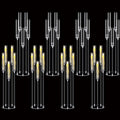 8 Sets Acrylic Floor Candelabra Centerpieces for Wedding, 33.9Inches Tall Candelabra Candle Holder with LED Candles 5 Arm Candlesticks Holder with Acrylic Shade for Table Dinner Party Fireplace Decor