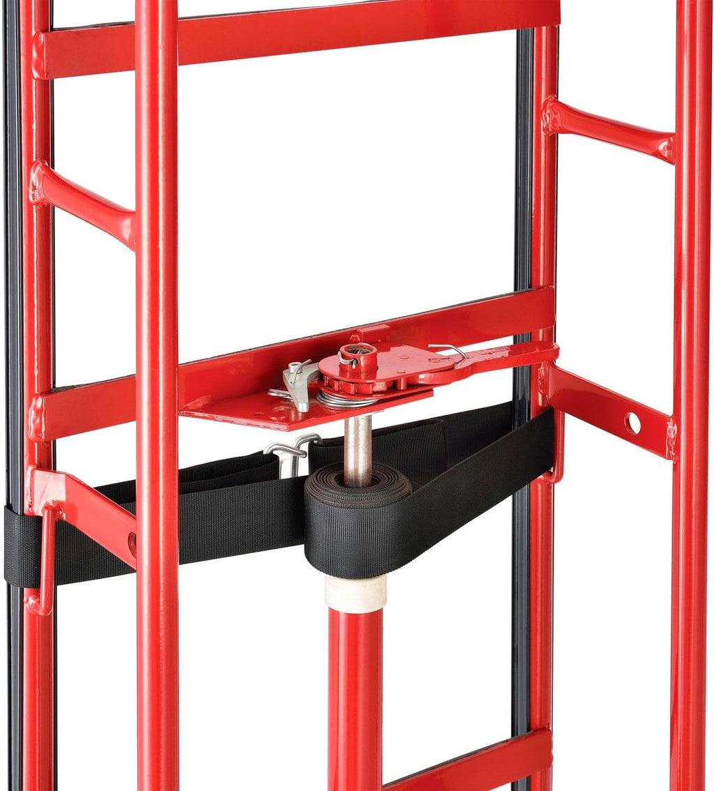 Global Industrial 2-Wheel Professional Appliance Hand Truck with Stair Climbing Wheels, 750 Lb Capacity, Industrial Hand Truck with Ratcheting Nylon Strap