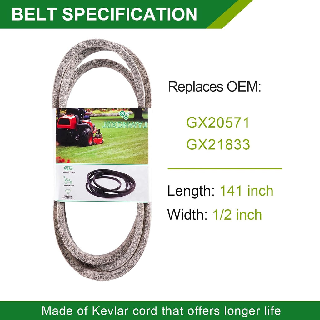 48 Inch Mower Deck Rebuild Kit - Fits John Deere 48' Deck LA145 LA165 LA155 D140 D160 E140 E160 LA110 LA115 LA100 LA120, Spindles (GY21098) Blades (GY20852) Idlers (GY20067 GY22082) Belt (GX20571)