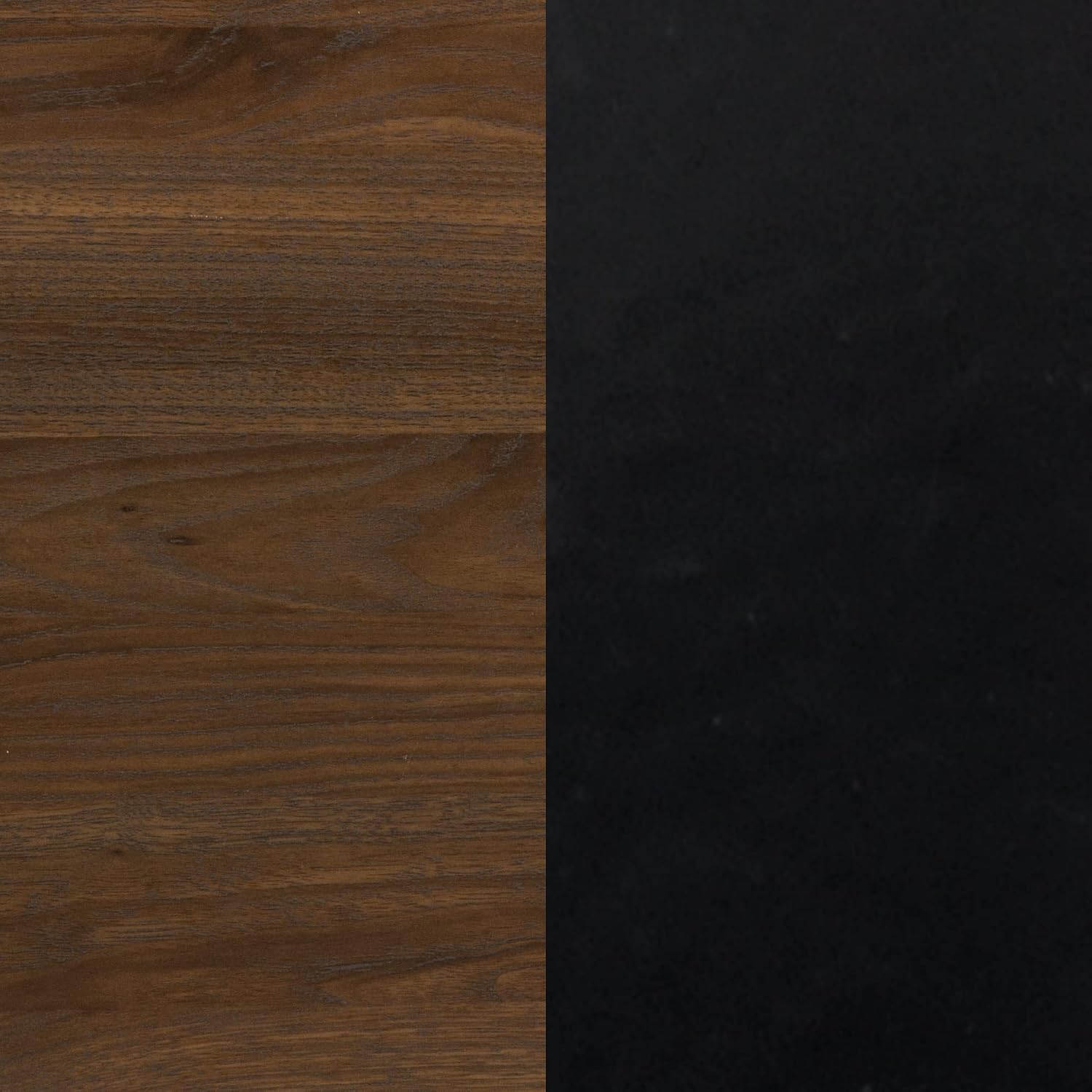 Nathan James Kensi Nightstand Side Accent or End Table with Storage, Walnut/Black - Set of 2