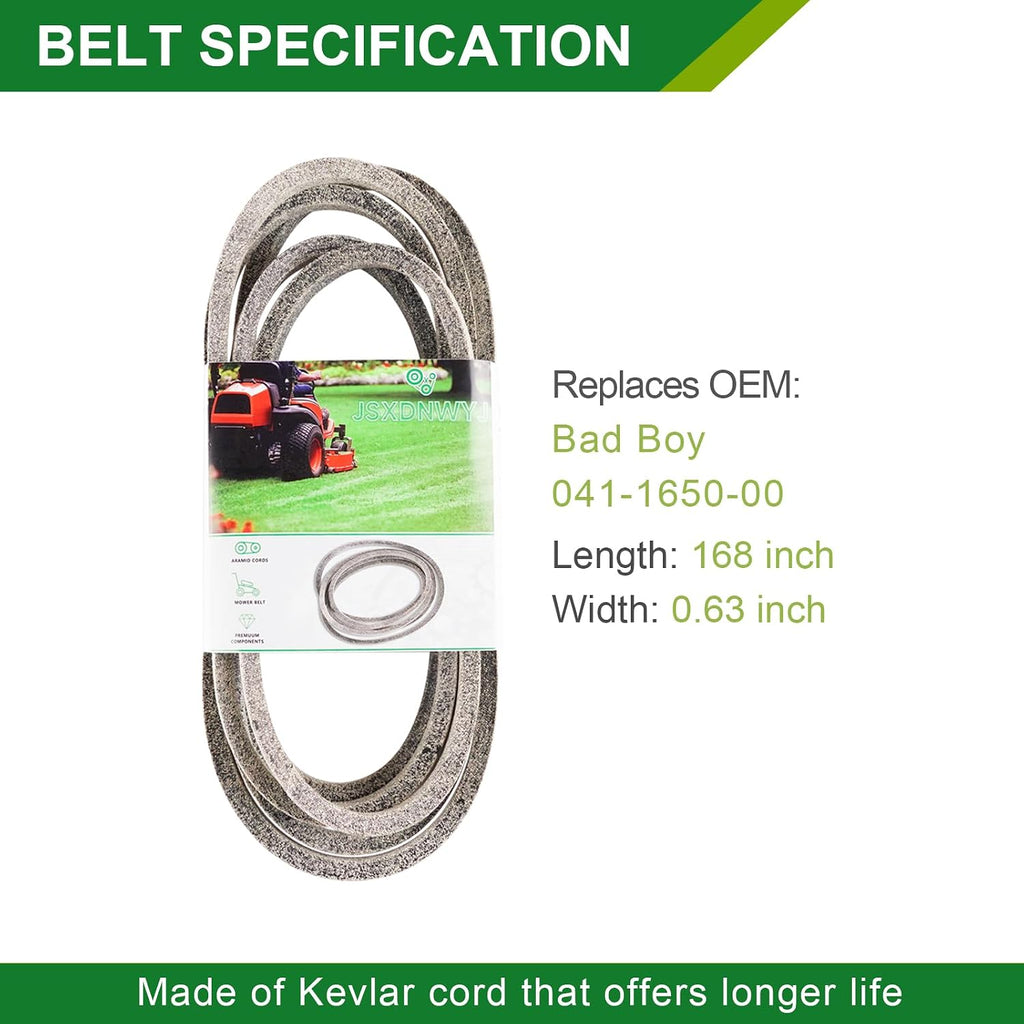 60 Inch Mower Deck Rebuild Kit - Fits Bad Boy CZT ZT Elite ZT Elite Limited Pup Pup Lightning Maverick 60' Deck, 3Spindles (037-6015-50) 3Blades (038-6060-00) 1Belt (041-1650-00)