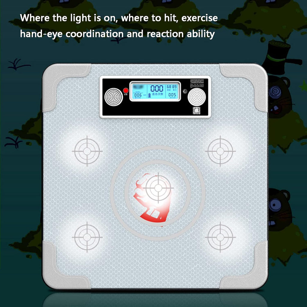 Boxing Machine Boxing Punch Force Tester, Home Wall-Mounted Punch Wall Pad Target, LCD Display The Number of Strikes with Light and Music