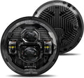 HWSTAR Pair New 1000% Bright Anti-glare 7 Inch Led Headlights Round Compatible with Jeep Wrangler JK JKU TJ LJ Chevy Ford GMC Dodge Mazda Nissan Mack VW etc DOT Approved H6024 Hi/Low Sealed Beam