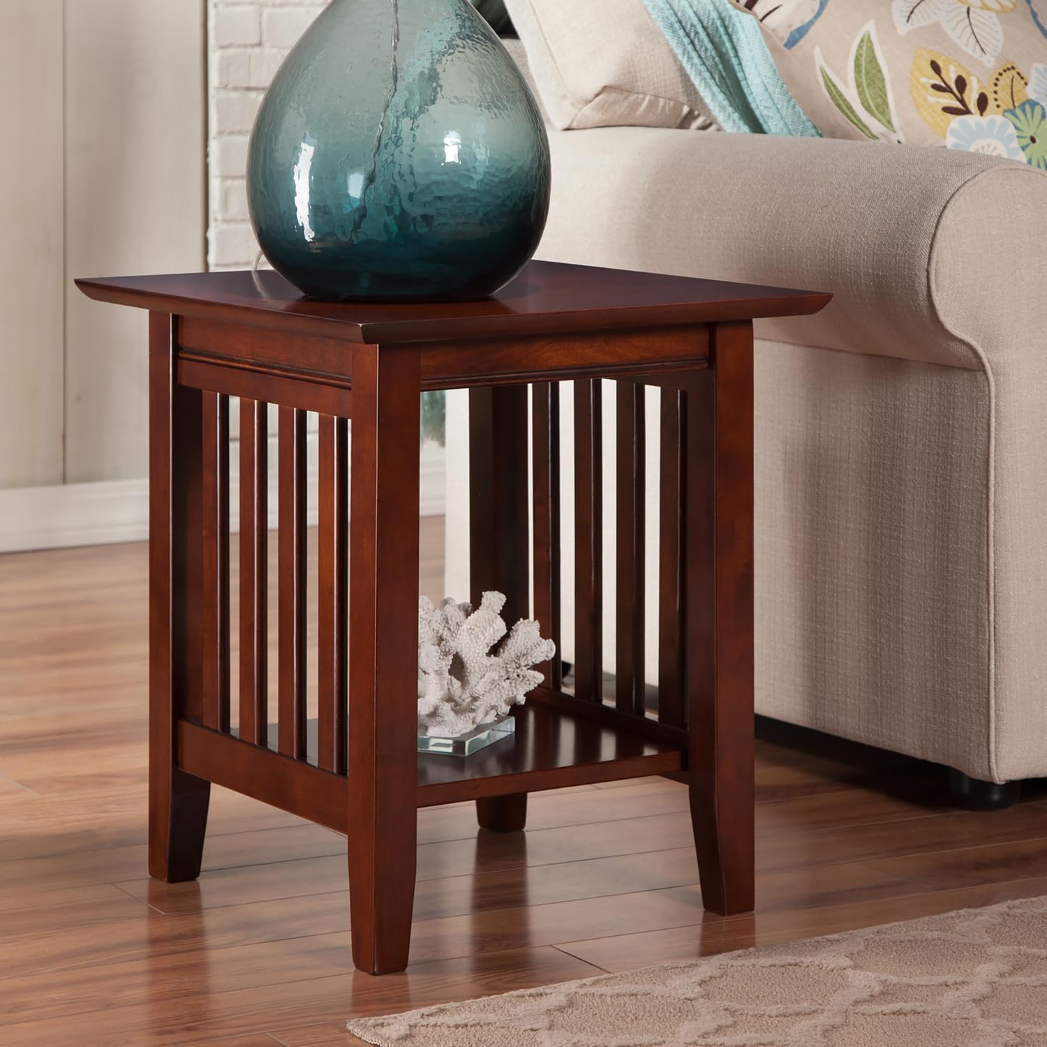 AFI, Mission End Table, Walnut