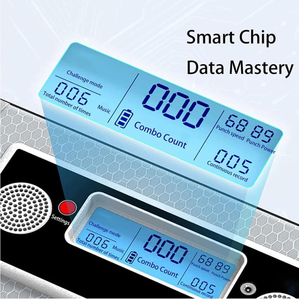 Boxing Machine Boxing Punch Force Tester, Home Wall-Mounted Punch Wall Pad Target, LCD Display The Number of Strikes with Light and Music