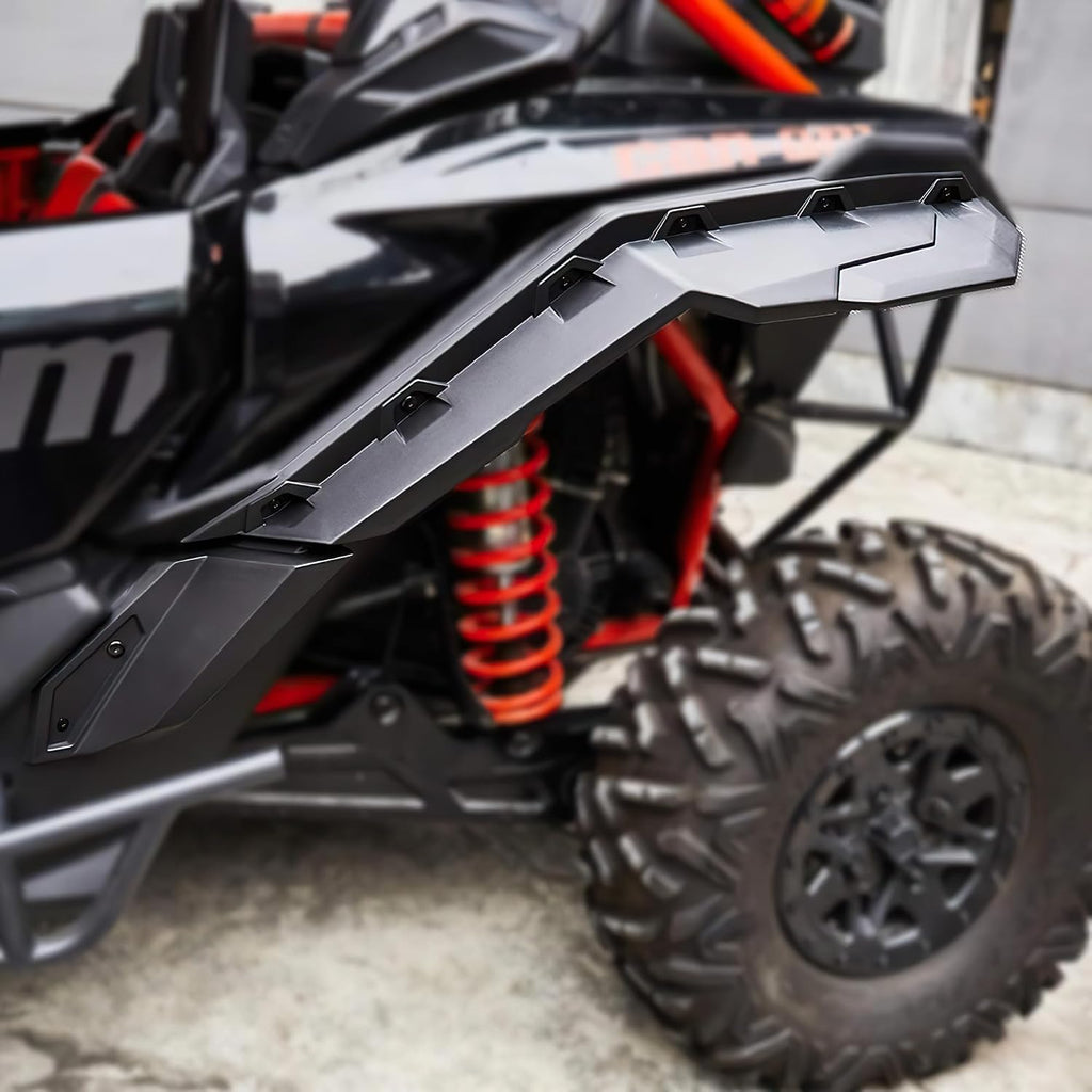 KEMIMOTO X3 Fender Flares Extended Compatible with Can-Am Maverick X3 & Max RS Turbo R RR 2017-2025 Front and Rear Side Fenders Mud Guards Accessories Parts OEM Replacement 715002973