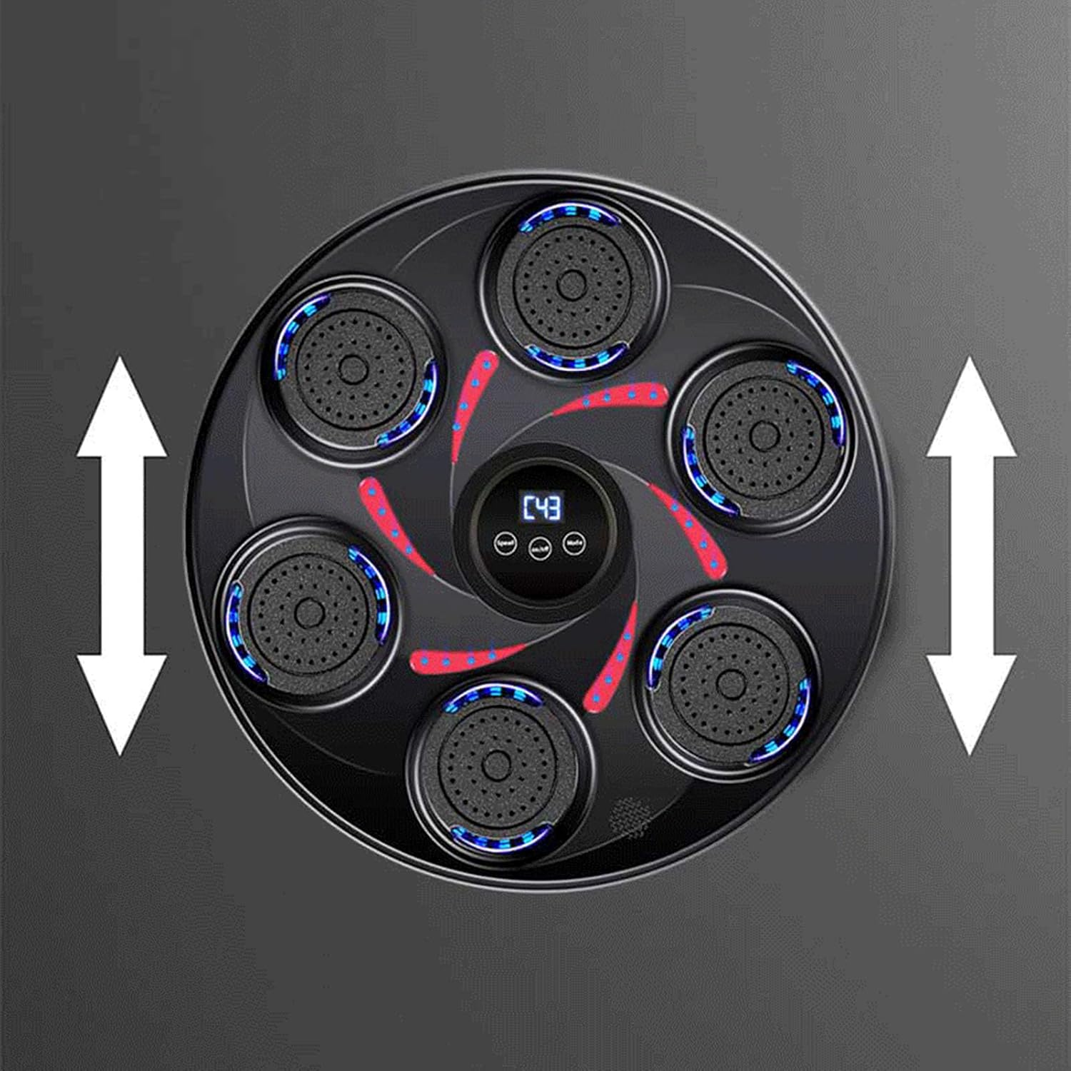 GOWENIC Music Boxing Machine, Wall Mounted Smart Bluetooth Music Boxing Trainer, Rechargeable Electronic Boxing Target with Adjustable Speed for Home, Indoor and Gym