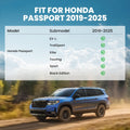 LASFIT Floor Mats for Honda Passport 2019-2025, All Weather TPE Custom Fit Car Floor Liner, 1st & 2nd Row, Black