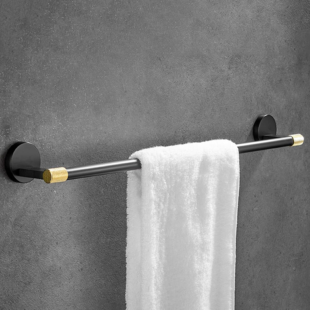 Bathroom Towel Rack Set,5 Pcs Bathroom Hardware Set Black Gold Bath Towel Bar Set,Towel Bar,Toilet Paper Holder,Towel Ring,Brass Wall Mounted Bathroom Accessories kit