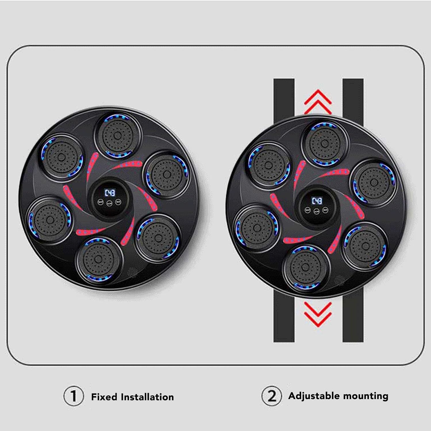 GOWENIC Music Boxing Machine with Boxing Gloves, Wall Mounted Smart Bluetooth Music Boxing Trainer, Electronic Boxing Punching Training Target for Adult Kids Home Gym