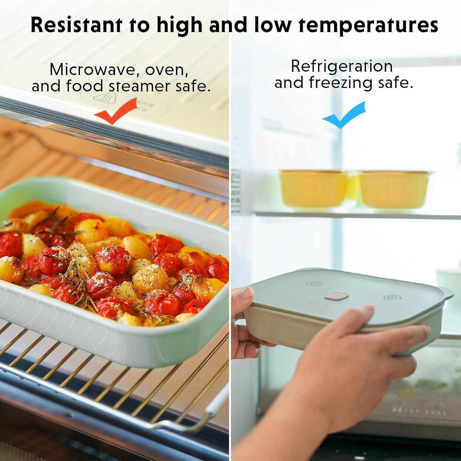 BUYDEEM G52 10.6 Quart Electric Food Steamer Bundle with Two Ceramic Food Storage Container Cozy Greenish 17 oz