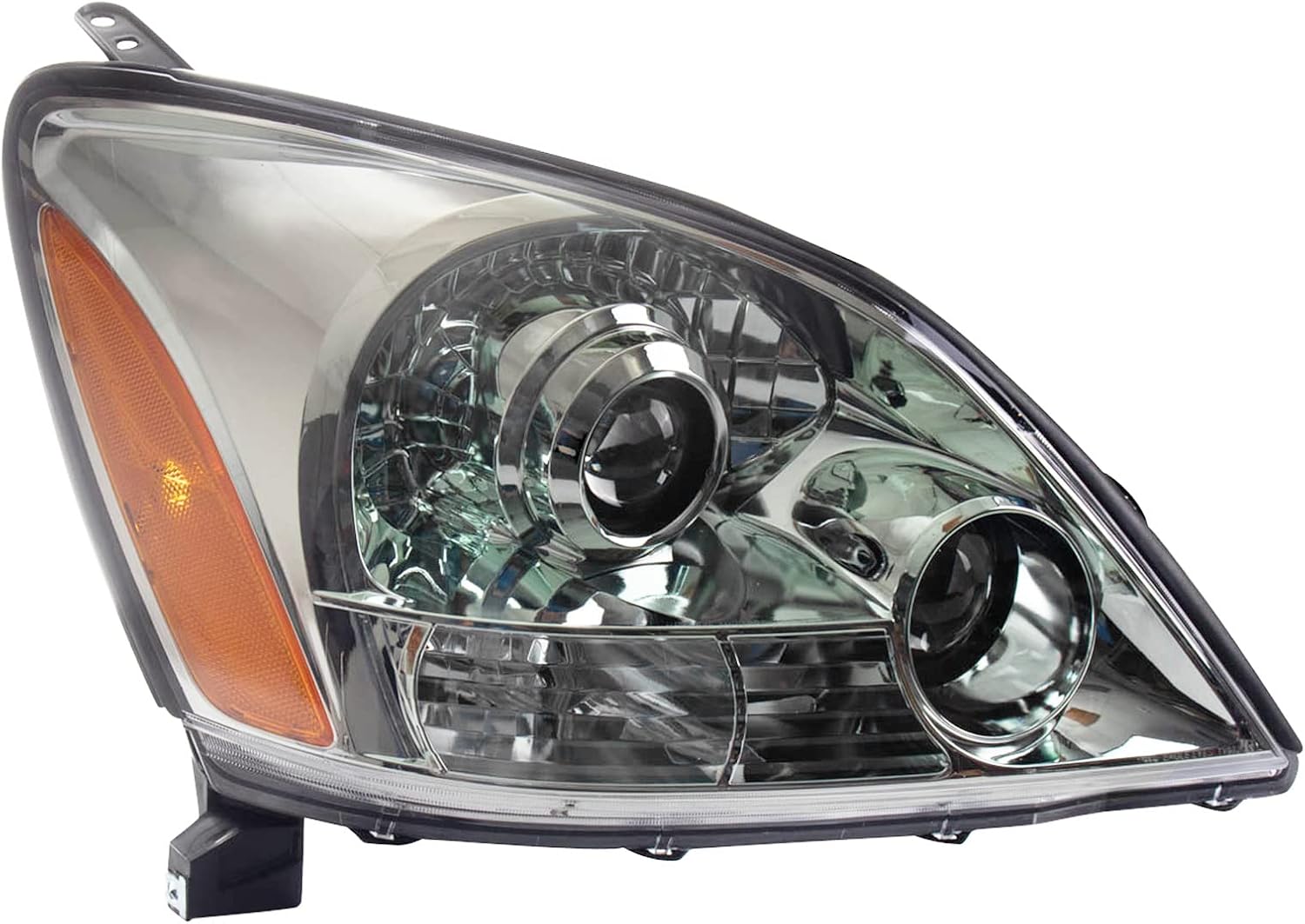 TRQ Driver and Passenger Side Headlight Assembly 2 Piece Set Halogen Compatible with 2003-2009 Lexus GX470