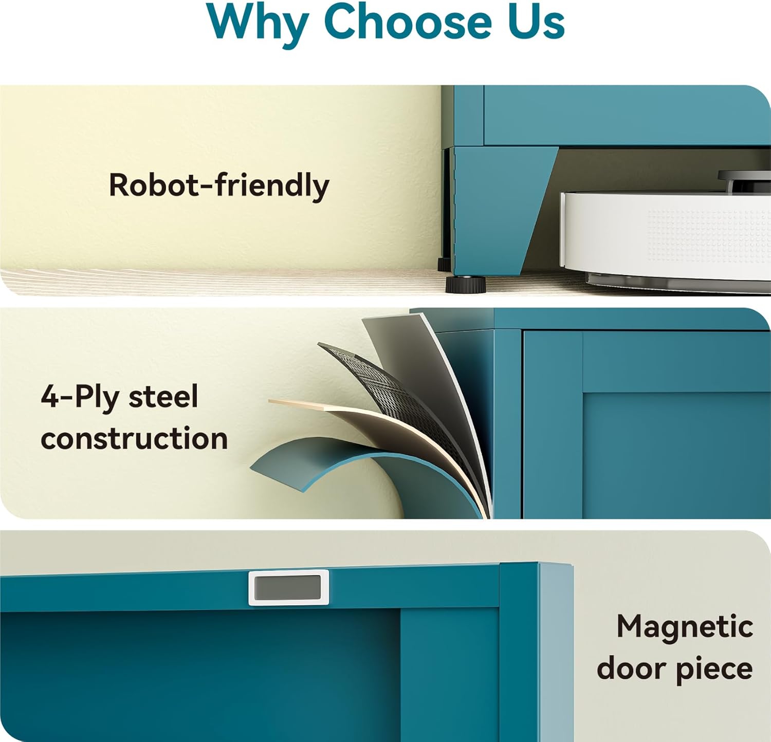 67' Tall Storage Cabinet with Reversible Doors and Adjustable Shelves,Metal Slim Freestanding Cabinet for Bathroom Kitchen Garage Small Spaces,Blue,5-Tier 1 Pack