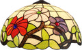 Tiffany Lamp Shade 16' Wide Accessories Replacement Only Red Pink Blue Flower Stained Glass Lampshades Vintage Morning Glory Light Cover for Table Lamp Pendant Light Floor Lamp Ceiling