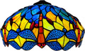 Dragonfly Tiffany Lamp Shade Replacement, Only 16X9 Inch Stained Glass Lampshades, Suitable for Table Lamp Floor Lamp Hanging Pendant lamp Ceiling Light