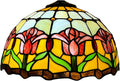 Red Tulip Tiffany Lamp Shade Replacement, Only 16X9 Inch Stained Glass Lampshades, Suitable for Table Lamp Floor Lamp Hanging Pendant lamp Ceiling Light Desk Lamp Bedside Reading Lamp