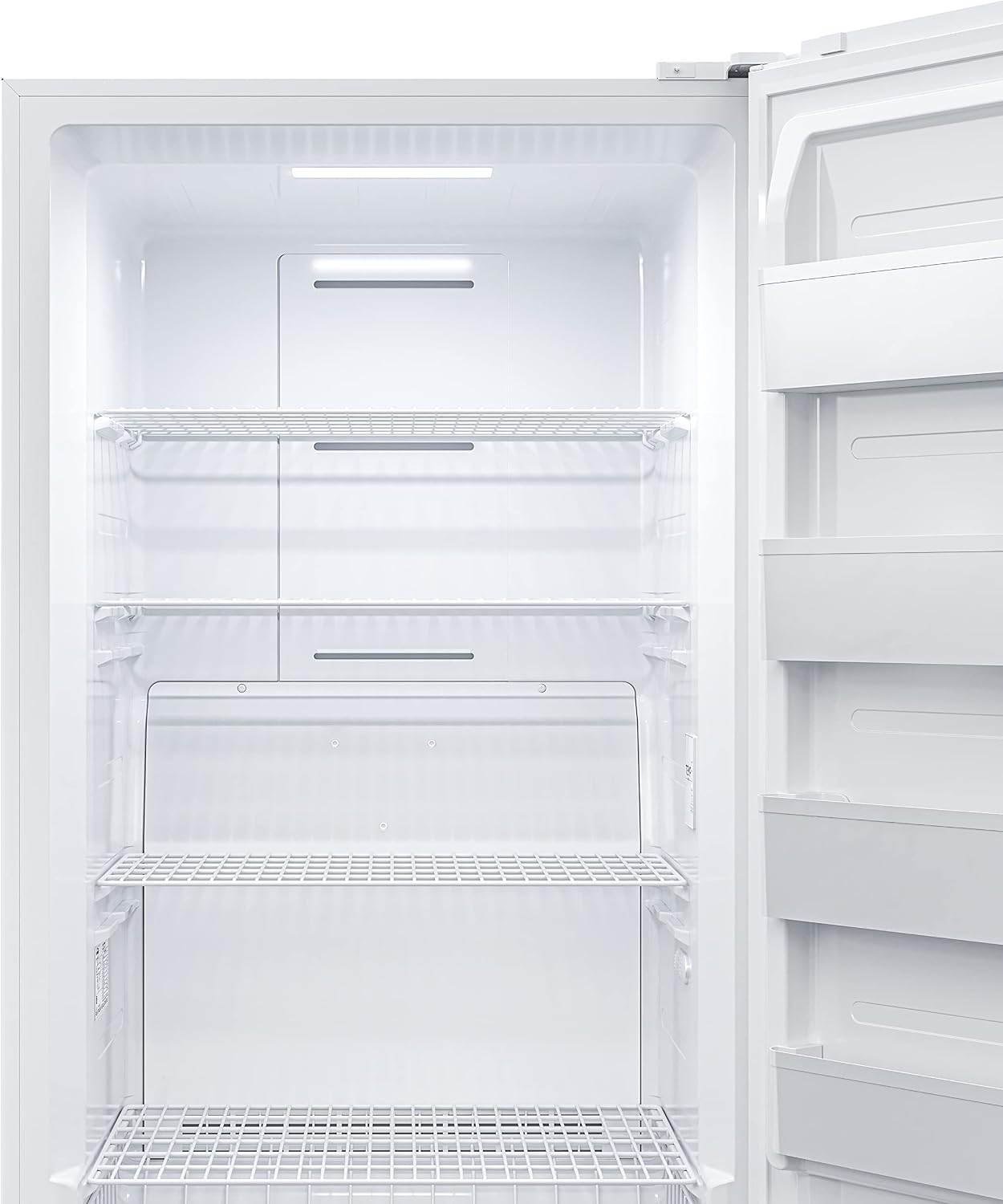 KoolMore Upright Freezer/Refrigerator Convertible, 2-in-1 Appliance, Home, Dorm, and Garage Ready Fridge/Freezer Storage for Fresh or Frozen Food and Drinks, Wire Shelves and Drawer [White] (RUF-17C)