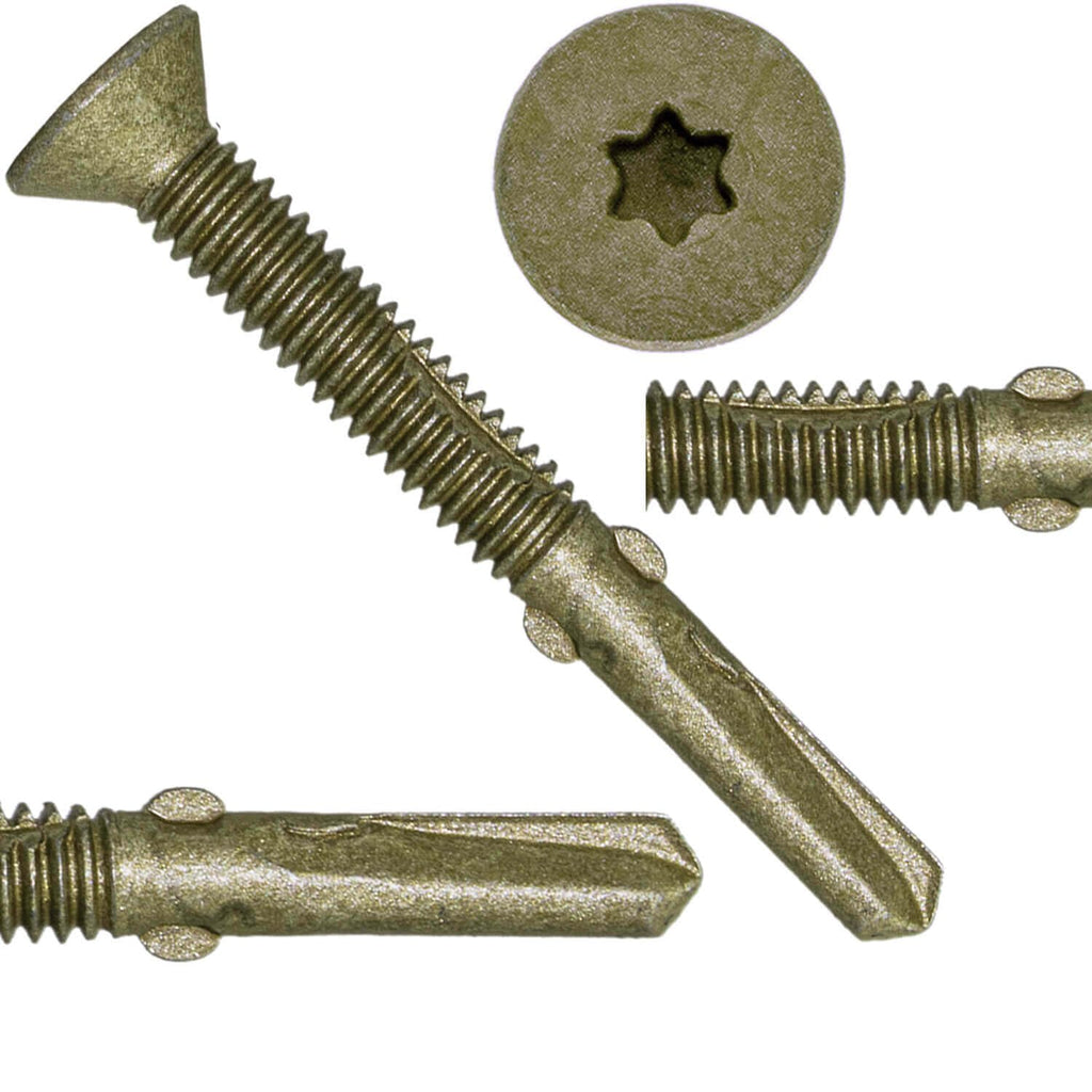12x2 Reamer Tek Torx/Star Head Self-Drilling Wood to Metal Screws - for Flatbeds, Trailers - T-30 Torx Screw Head - CASE Qty 42 Boxes 2,856 Screws