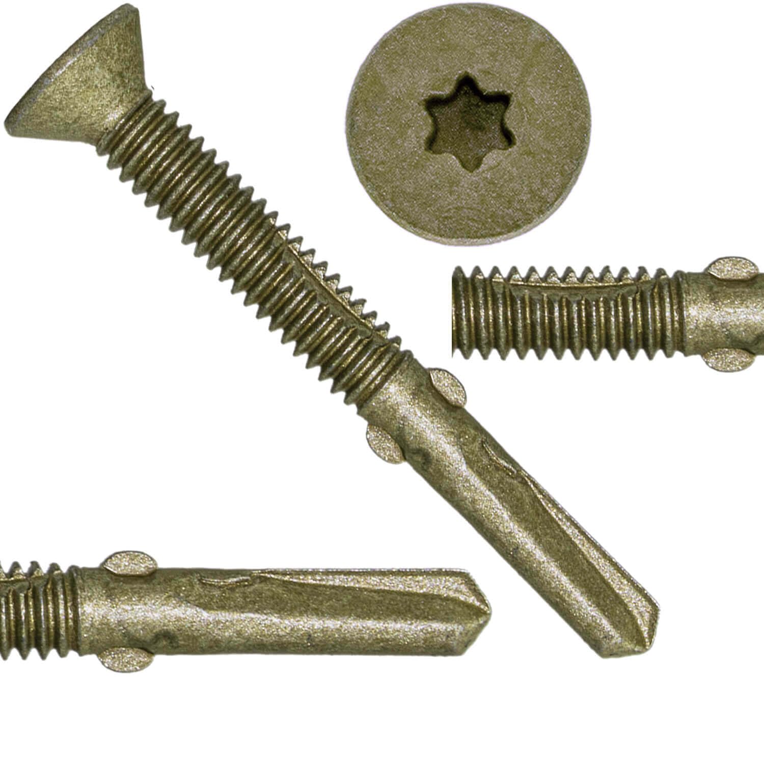 12x2 Reamer Tek Torx/Star Head Self-Drilling Wood to Metal Screws - for Flatbeds, Trailers - T-30 Torx Screw Head - CASE Qty 42 Boxes 2,856 Screws
