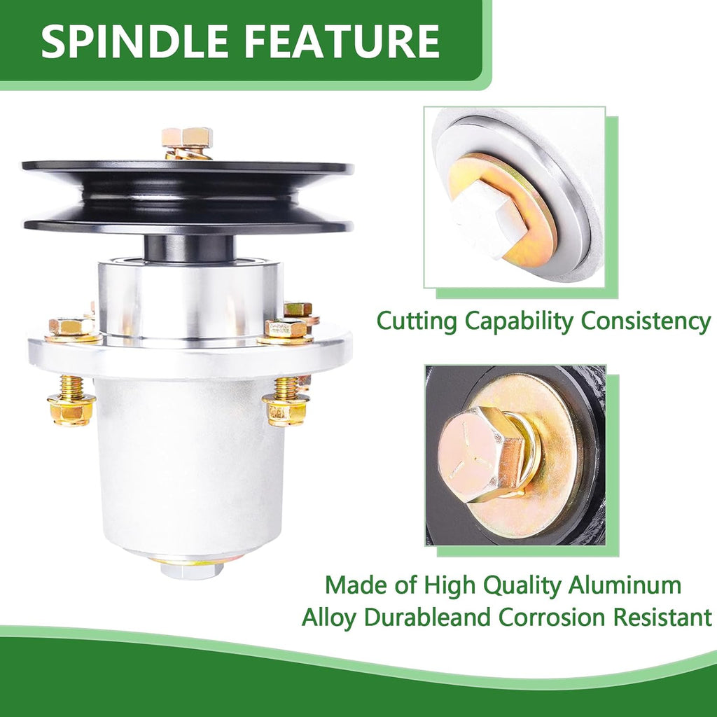 037-2000-00 Bad Boy Spindle Assembly 037-2050-00 with 033-4820-00 Pulley Fit for Bad Bo y MZ, MZ Magnum 42 48 inch Deck Mower (3 Pack)