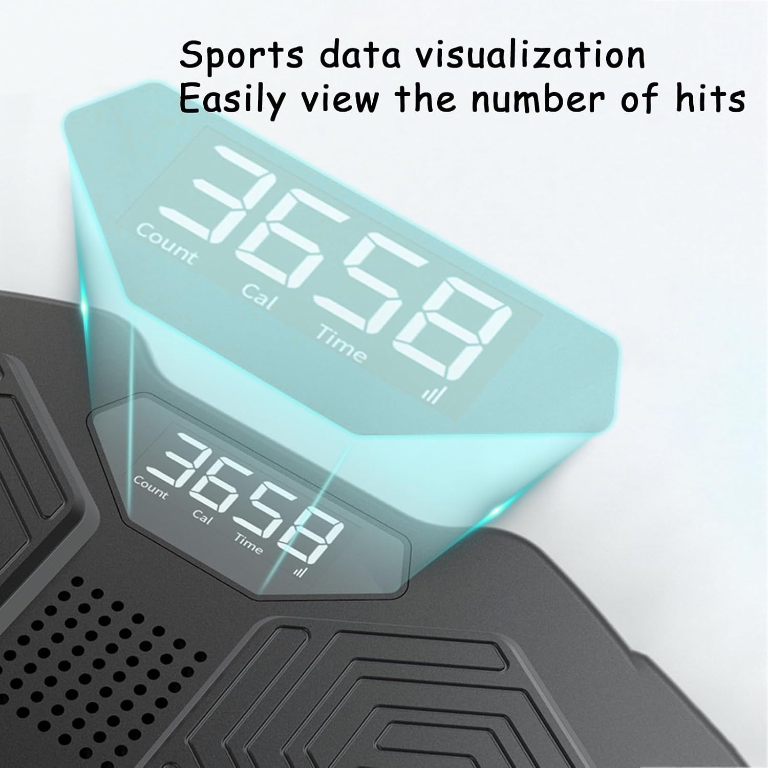 Music Boxing Machine,Digital Boxing Gym Equipment with Rhythm Light and Real-Time Workout Data,Wall Punching Pad for Home and Office