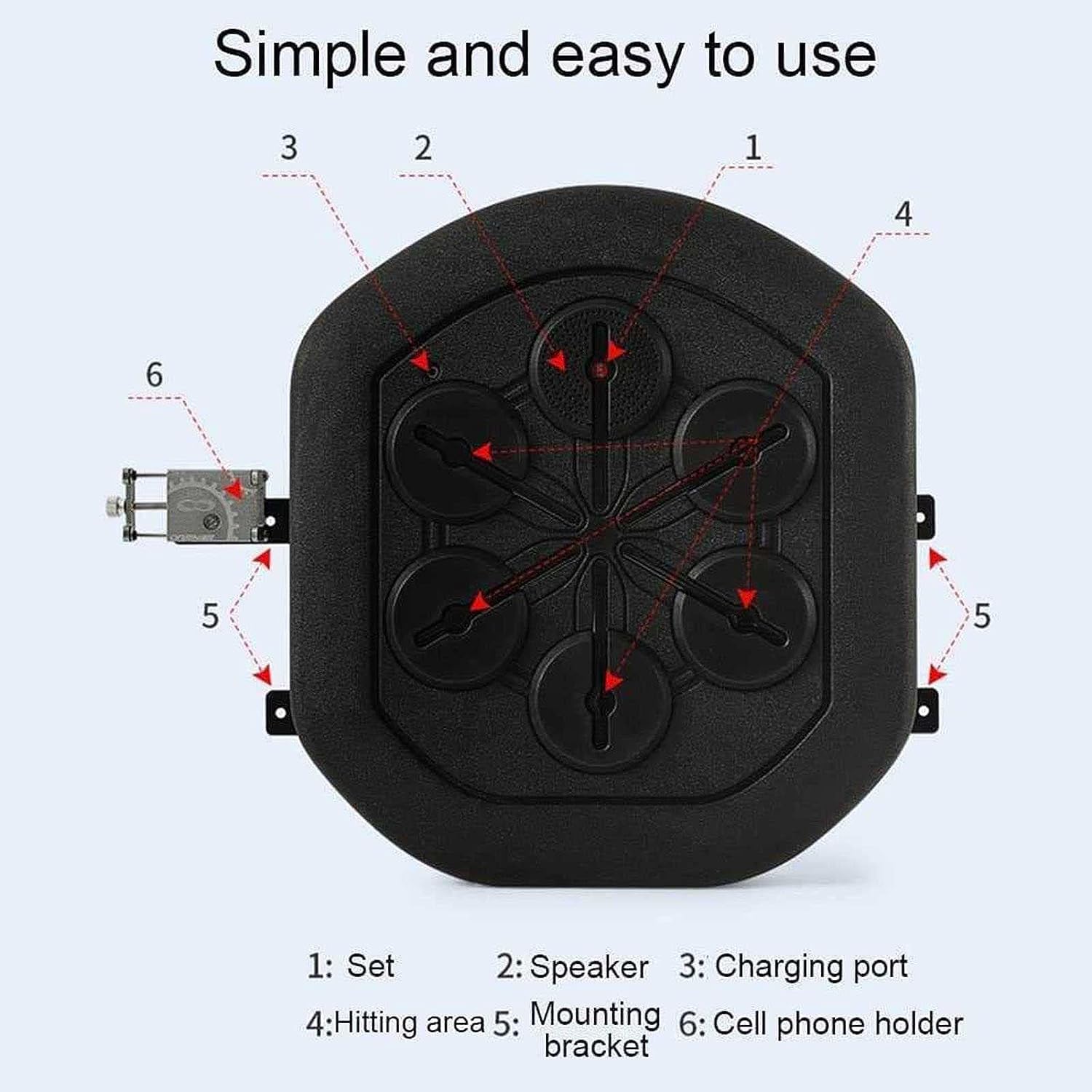 Music Boxing Machine, Boxinghine, Smart Boxinghine, Musical Boxinghine, Punching Bag Training Equipment, Boxing Mat Music Speed Response Coordination
