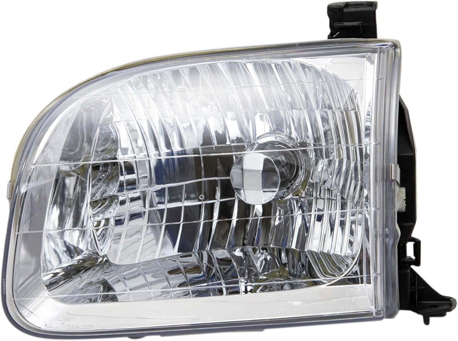 TRQ Driver and Passenger Side Headlight Assembly Set Compatible with 01-04 Toyota Sequoia 04 Toyota Tundra Crew Cab