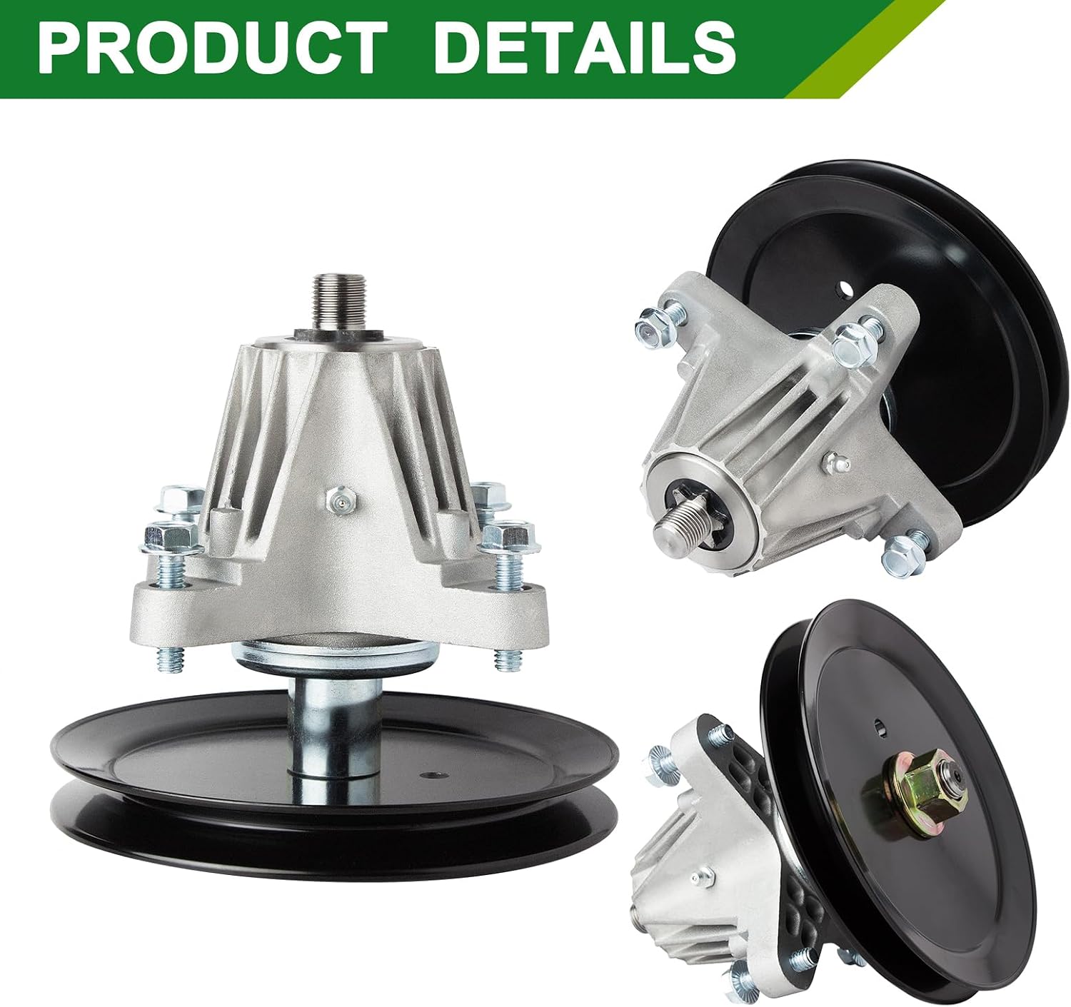 46 Inch Mower Deck Rebuild Kit - Fits Cub Ca det XT1-LT46 XT2-LX46 Craftsman T225 T240 T2800 T3100 T8600, 2 Spindles(918-06977A) + 2 Blades(942-04244A) + 1 Belt(954-05022A) + 2 Idlers(756-05034A)