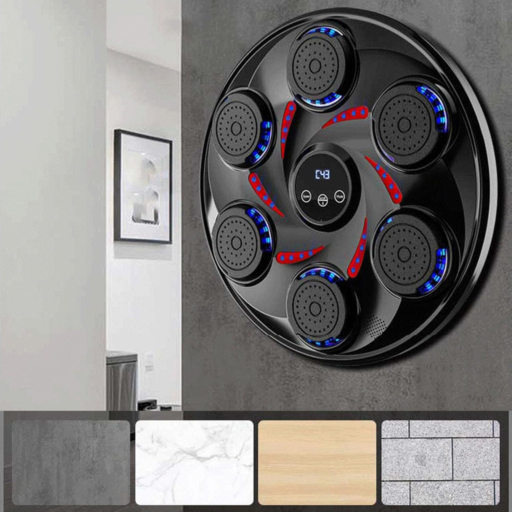 GOWENIC Music Boxing Machine with Boxing Gloves, Wall Mounted Smart Bluetooth Music Boxing Trainer, Electronic Boxing Punching Training Target for Adult Kids Home Gym