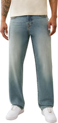 True Religion Bobby TN SN FLP Round Pocket Jeans for Men - 32' - Relaxed Fit Denim Pants with Iconic Stitching & Flap Pockets